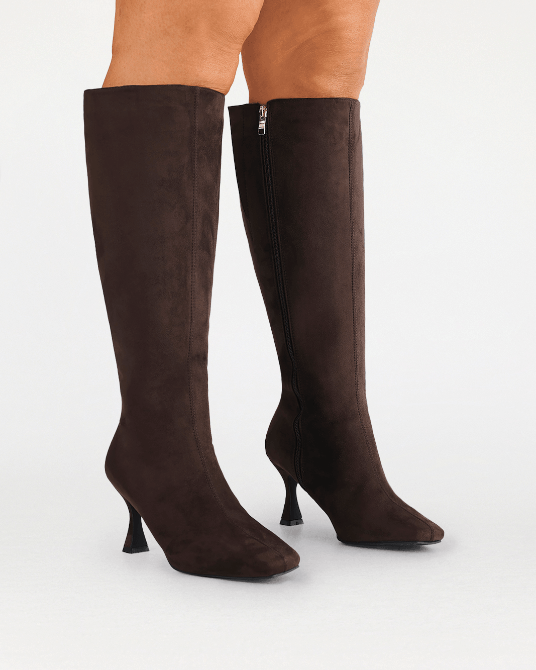 CORBIN EXTENDED CURVE - DARK CACAO SUEDE-Boots-Billini-Billini