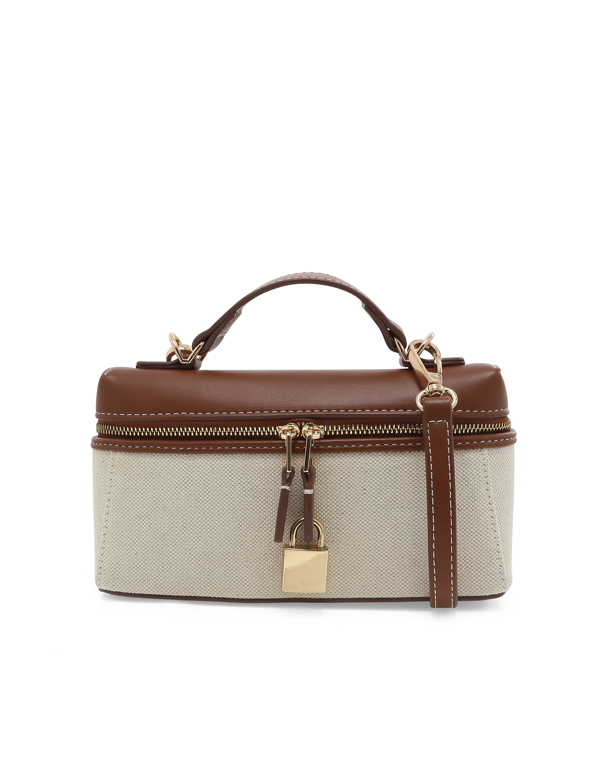 CORIN CROSS BODY BAG - CREAM LINEN-TAN-Handbags-Billini-Billini