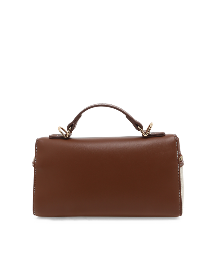 CORIN CROSS BODY BAG - CREAM LINEN-TAN-Handbags-Billini-Billini