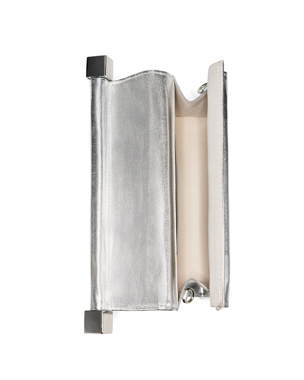 CUADRO CLUTCH BAG - SILVER METALLIC-Handbags-Billini-Billini