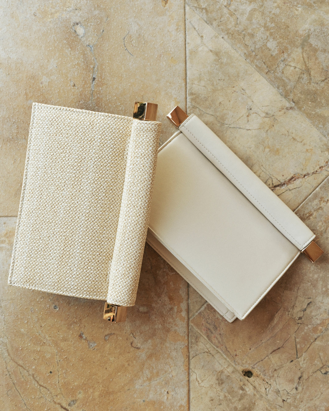 CUADRO CLUTCH BAG - BONE-Handbags-Billini-Billini