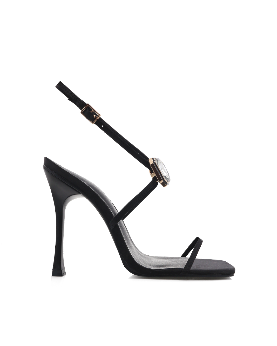 DAIRE - BLACK SATIN-Heels-Billini-Billini