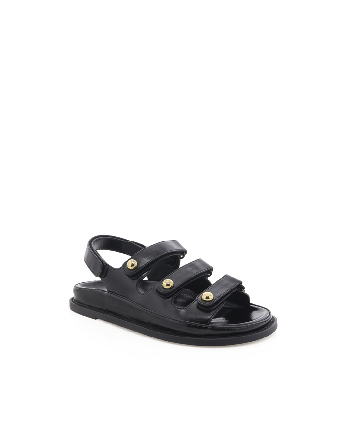 DAMARIS - BLACK SHINE-Sandals-Billini-Billini