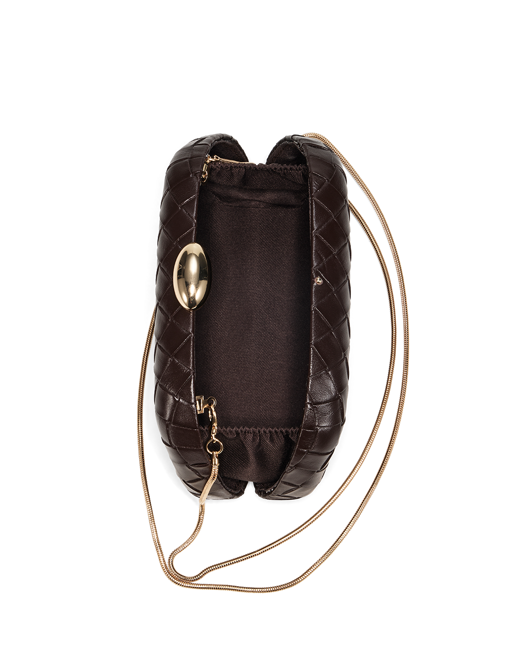 BRIAR CLUTCH BAG - DARK CACAO-GOLD-Handbags-Billini-Billini