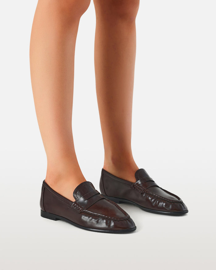 DAYLON - DARK CACAO SHINE-Flats-Billini-Billini