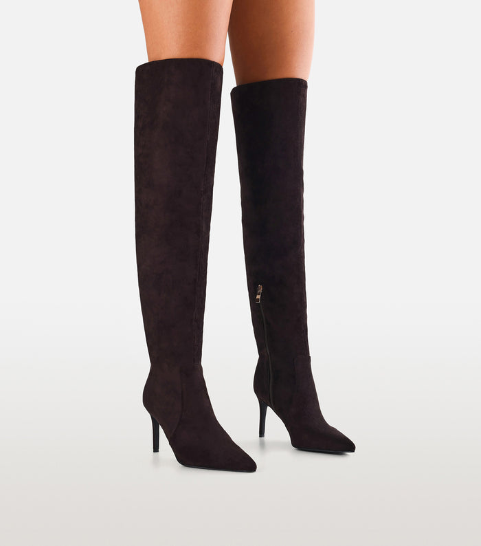 DAYSHA - DARK CHOCOLATE SUEDE-Boots-Billini-Billini