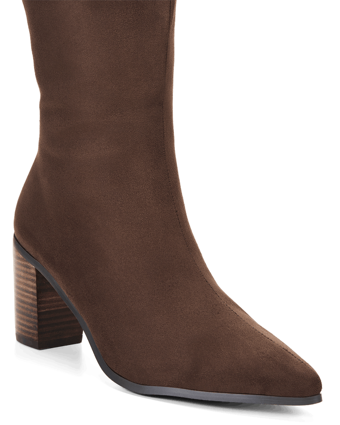 DESTINY CURVE - DARK CACAO SUEDE-Boots-Billini-Billini