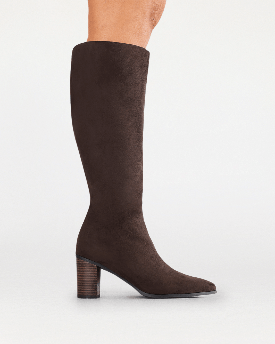 DESTINY EXTENDED CURVE - DARK CACAO SUEDE-Boots-Billini-Billini