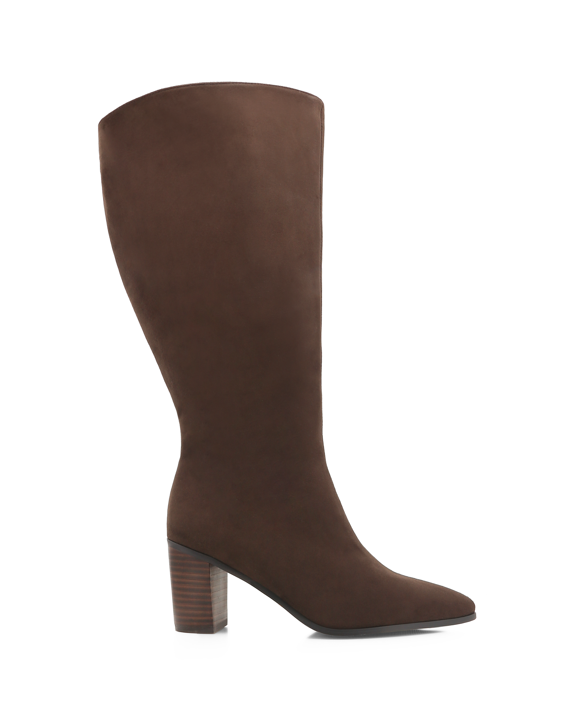 DESTINY EXTENDED CURVE - DARK CACAO SUEDE-Boots-Billini-Billini