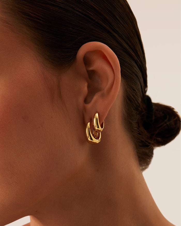 DIANCA 3 PACK EARRINGS - GOLD PLATED 18K-JEWELLERY-Billini-O/S-Billini
