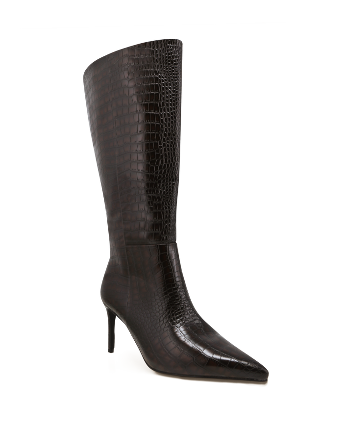 DILAN CURVE - DARK CACAO CROC-Boots-Billini-Billini