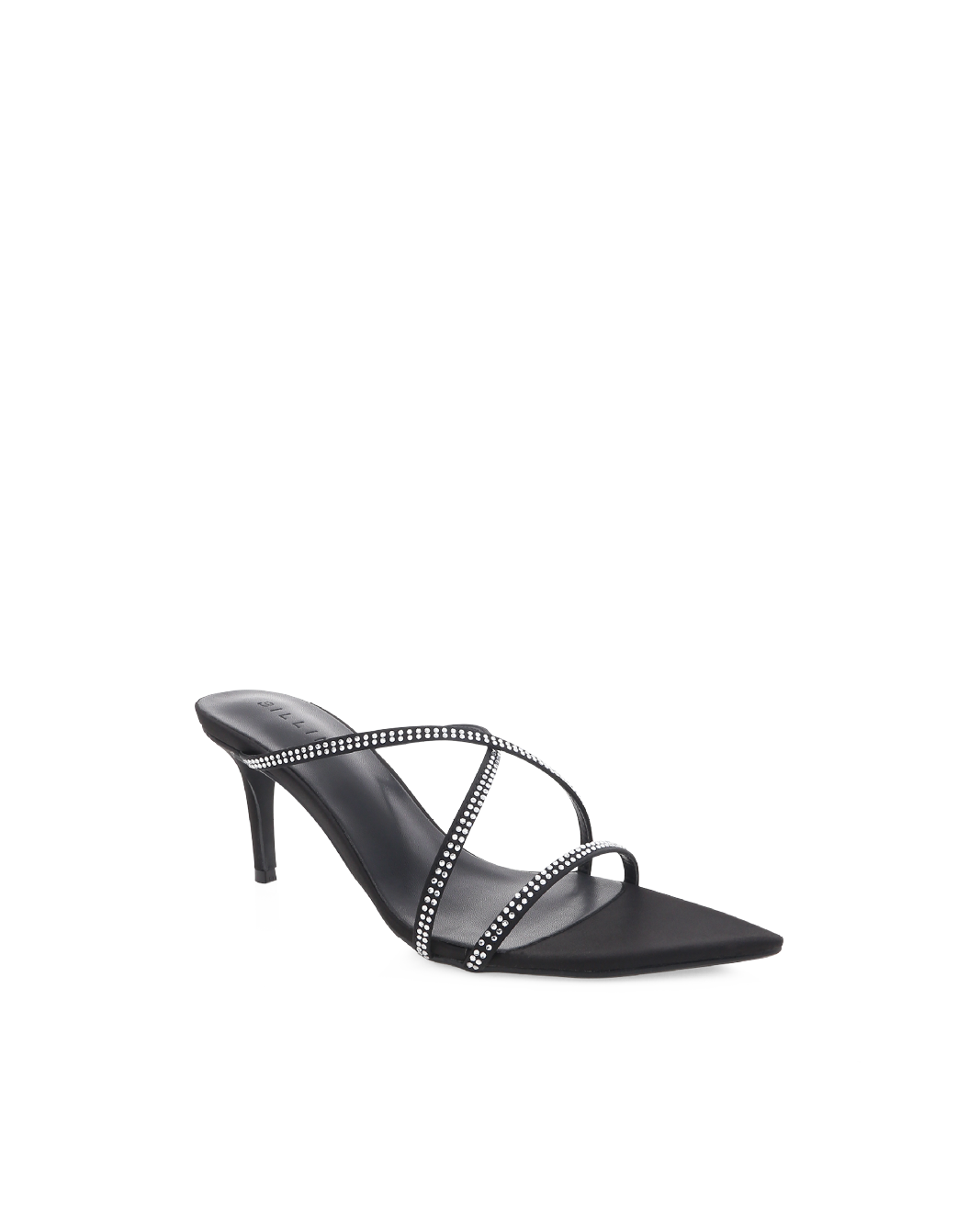 EFFY - BLACK SATIN-DIAMANTE-Heels-Billini-Billini