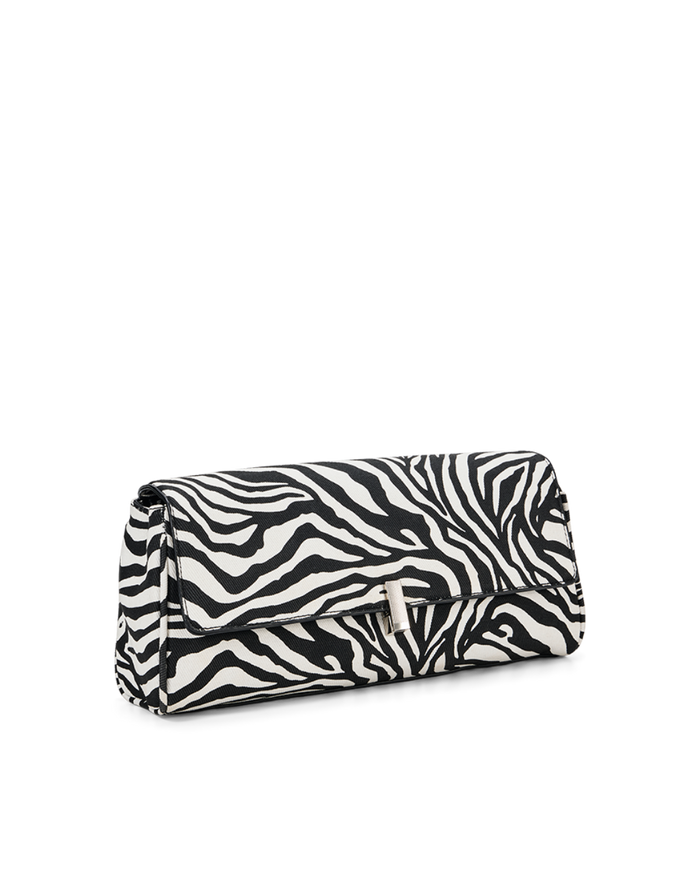 ELAINE CLUTCH BAG - ZEBRA-SILVER-Handbags-Billini-Billini