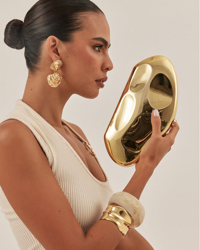 ELODY CLUTCH BAG - GOLD-Handbags-Billini-Billini