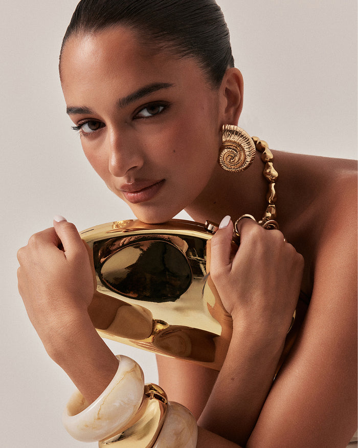 ELODY CLUTCH BAG - GOLD-Handbags-Billini-Billini