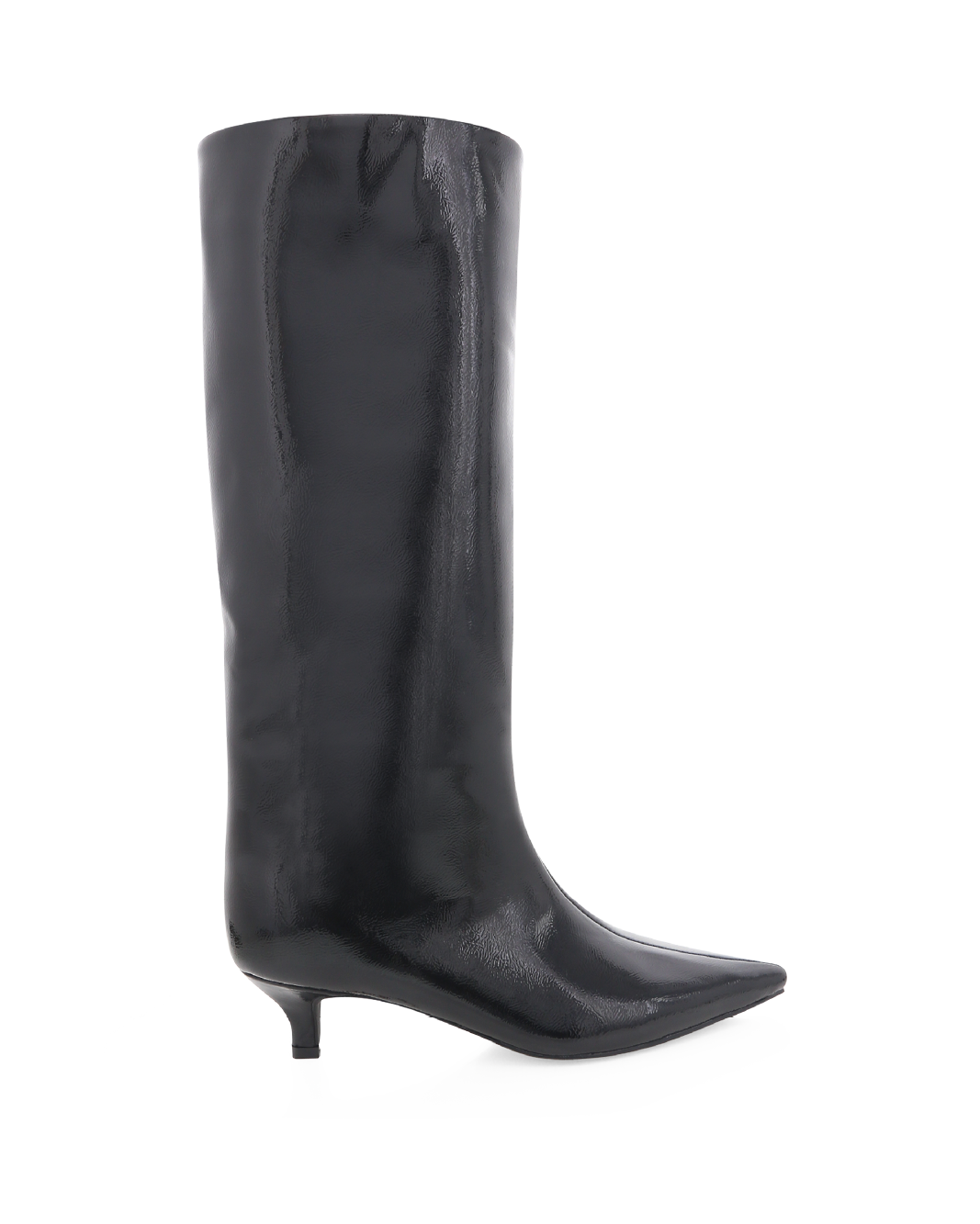 ELSPETH - BLACK CRINKLE PATENT-Boots-Billini-Billini