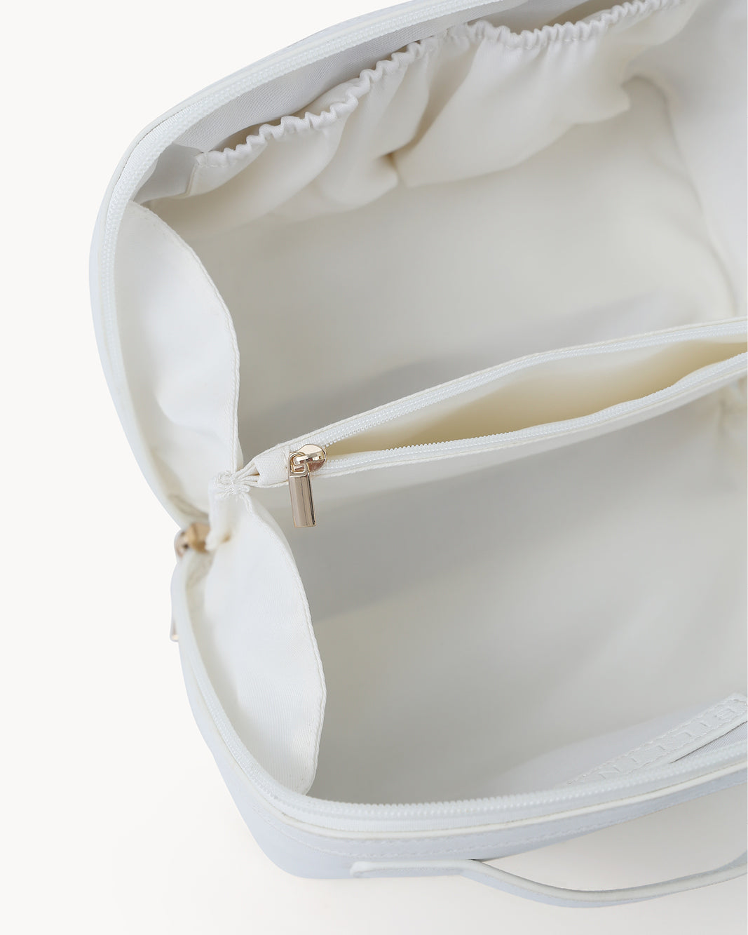 EXPANDABLE COSMETIC CASE - BONE SAFFIANO-GIFTING-Billini-Billini