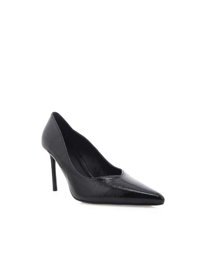 FABIOLA - BLACK CRINKLE PATENT-PUMPS-Billini-Billini
