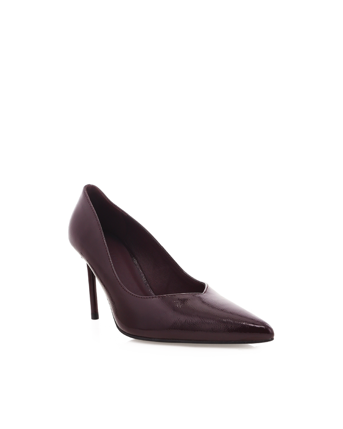 FABIOLA - MULBERRY CRINKLE PATENT-PUMPS-Billini-Billini