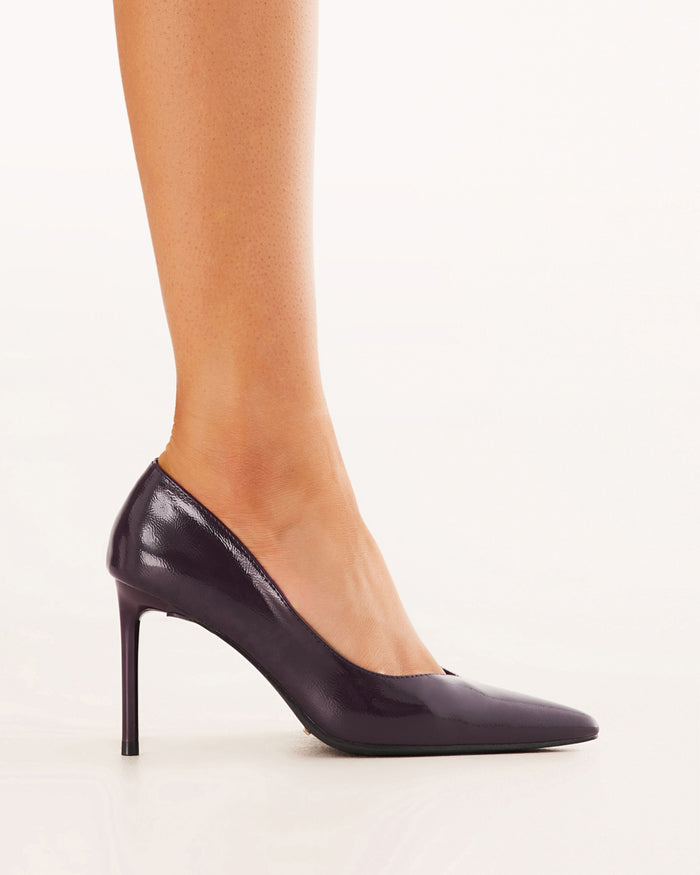 FABIOLA - MULBERRY CRINKLE PATENT-PUMPS-Billini-Billini
