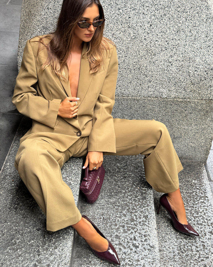 FABIOLA - MULBERRY CRINKLE PATENT-PUMPS-Billini-Billini