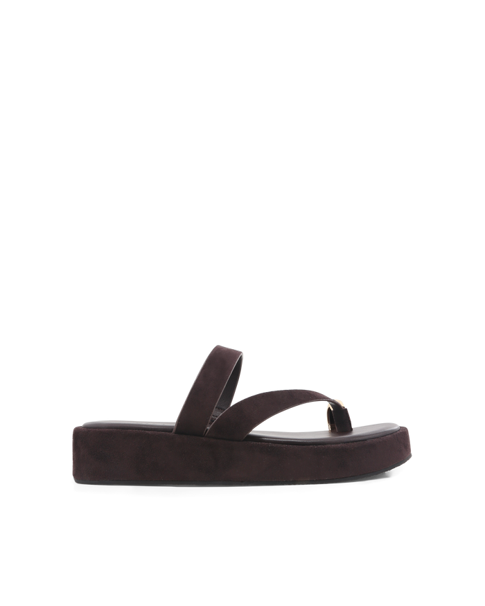 FELICIA - DARK CHOCOLATE SUEDE-Sandals-Billini-Billini