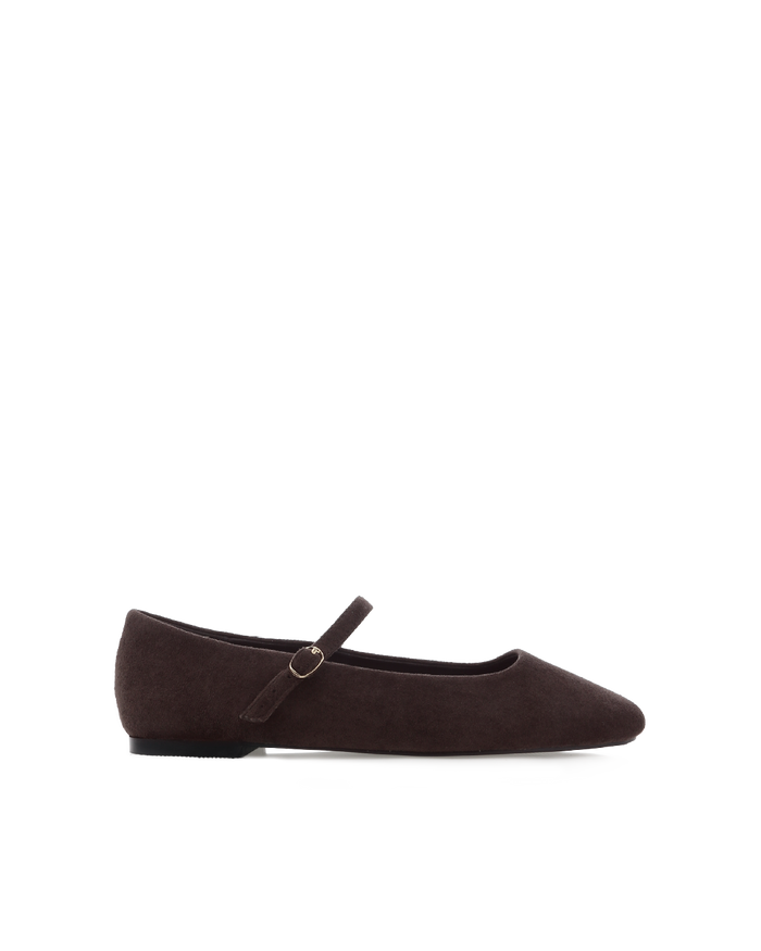 FION - DARK CACAO SUEDE-Flats-Billini-Billini