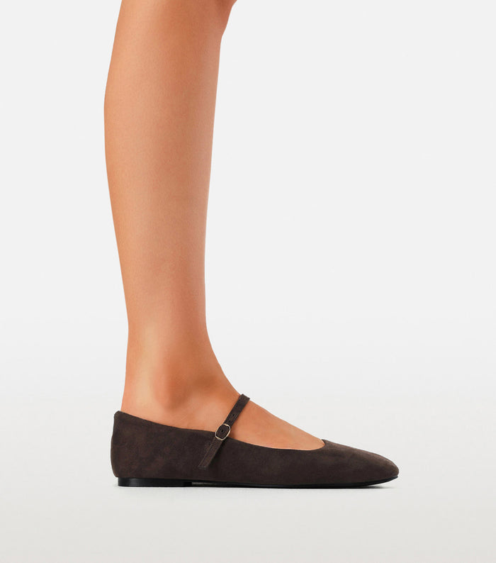 FION - DARK CACAO SUEDE-Flats-Billini-Billini