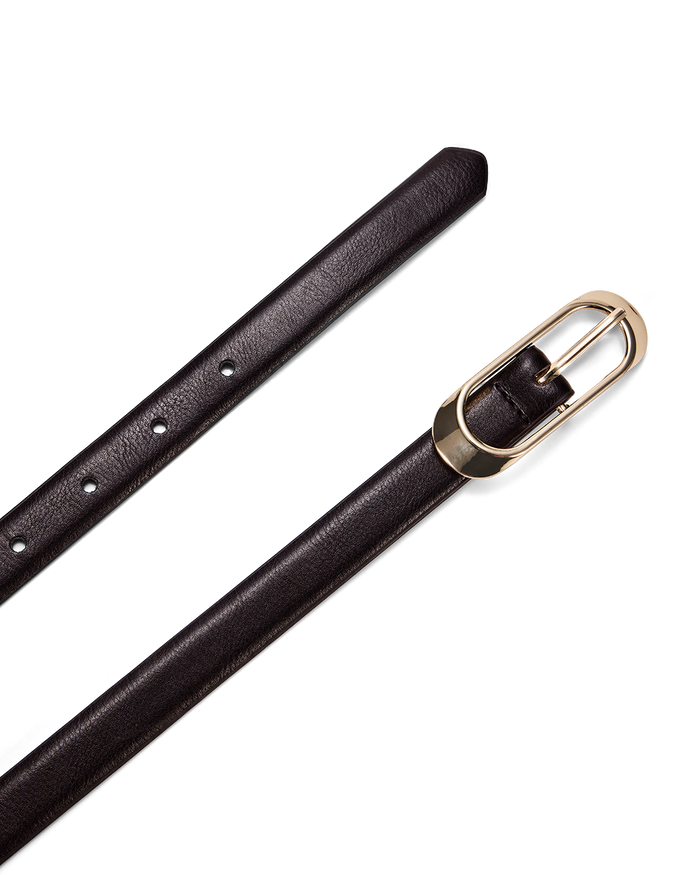 FLEUR BELT - CHOCOLATE-GOLD