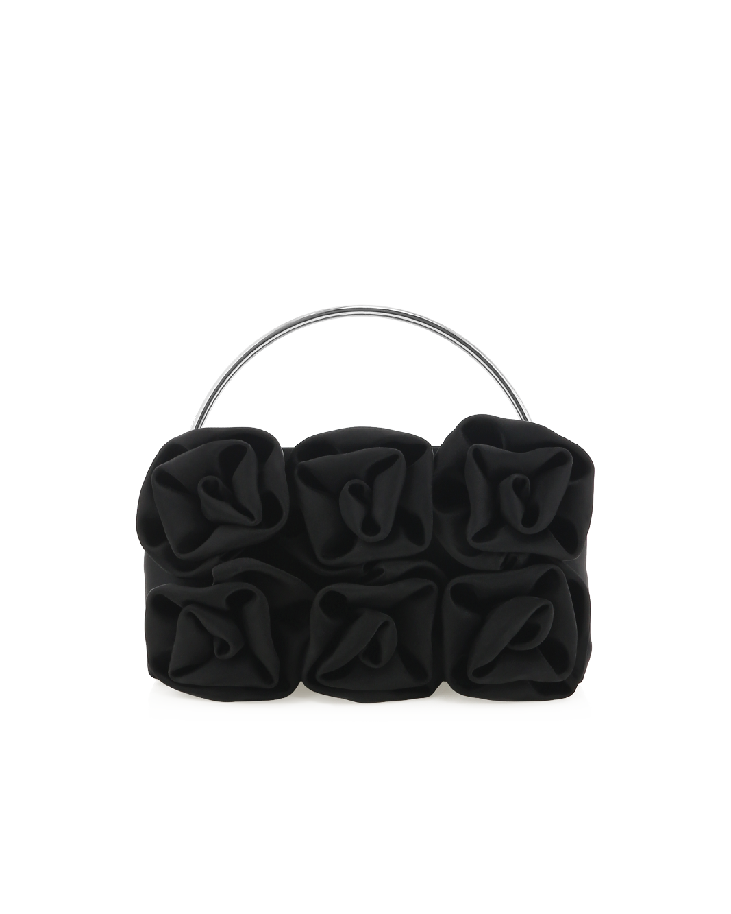 FLORA HANDLE BAG - BLACK SATIN-Handbags-Billini-O/S-Billini