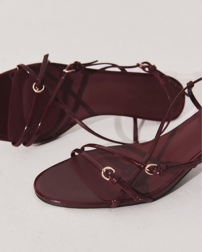 FLOSSIE - CHERRY RED PATENT-Heels-Billini-Billini