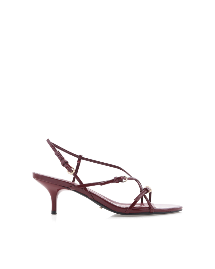 FLOSSIE - CHERRY RED PATENT-Heels-Billini-Billini