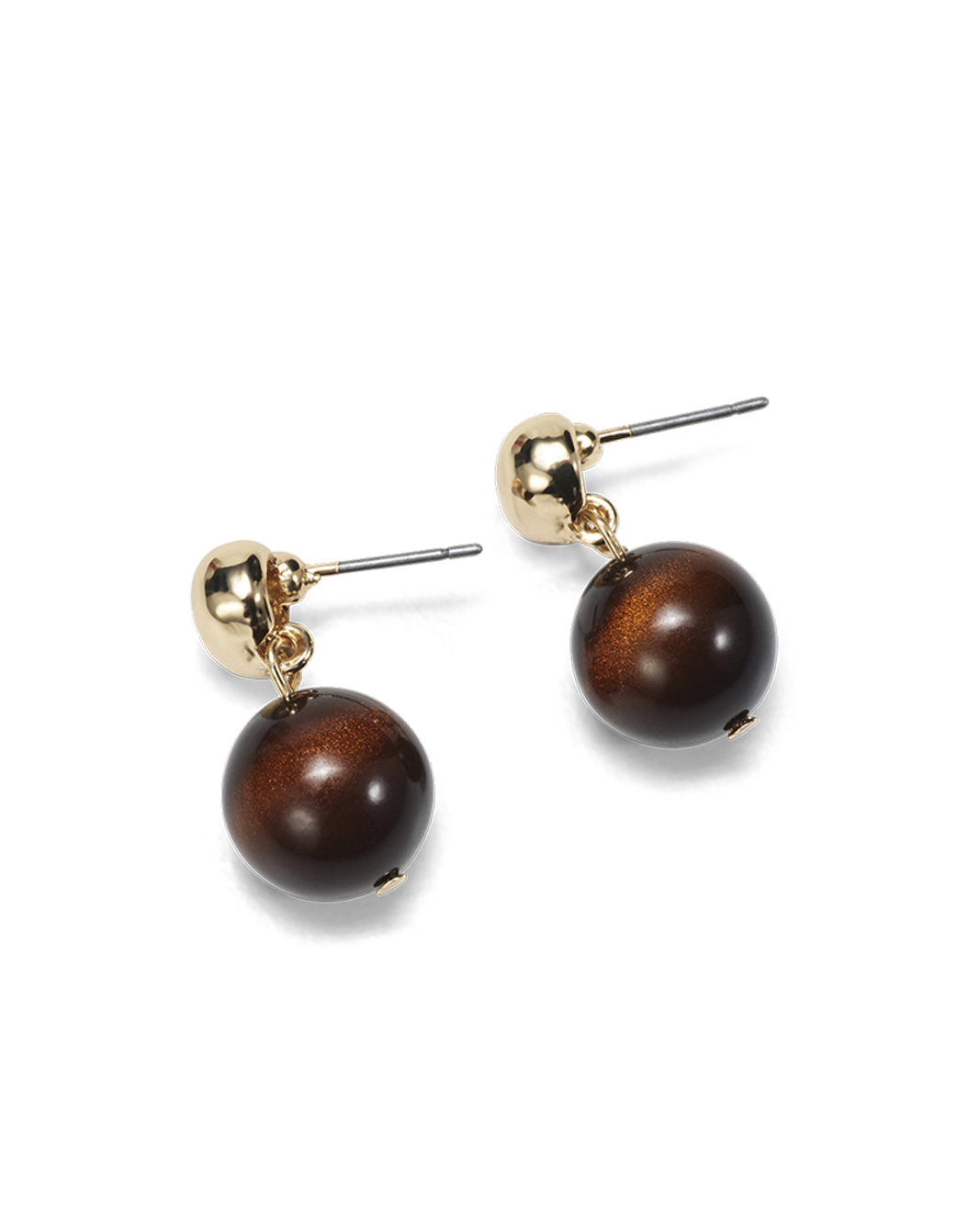 FRANKIE EARRINGS - WOOD RESIN-GOLD-JEWELLERY-Billini-Billini