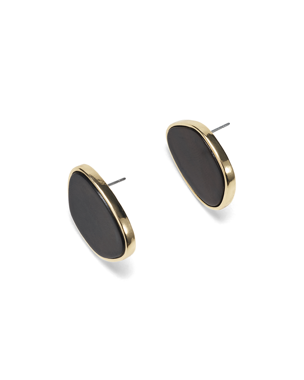 FREYA EARRINGS - CHOCOLATE RESIN-GOLD-JEWELLERY-Billini-Billini
