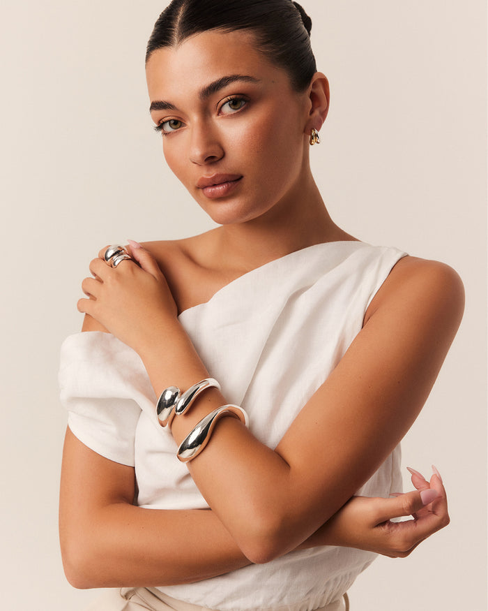 HARMONY BANGLE - STERLING SILVER