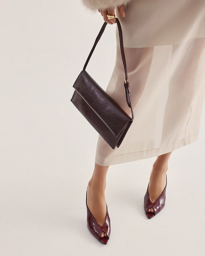 INDIE SHOULDER BAG - BORDEAUX SHINE-Handbags-Billini-Billini