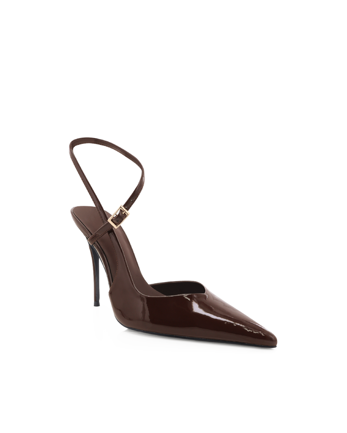 GESA - CHOCOLATE PATENT-PUMPS-Billini-Billini
