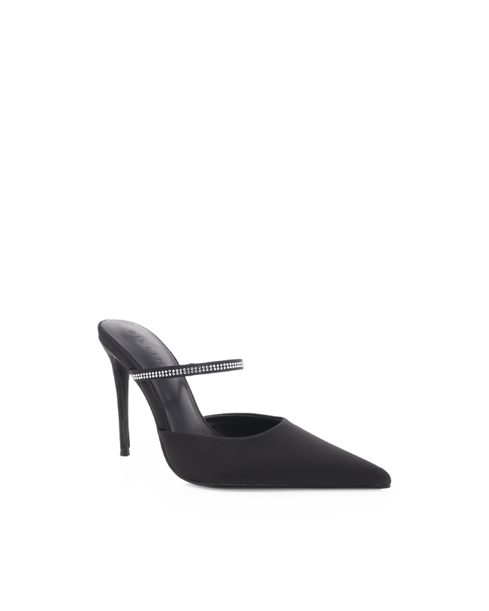 GIANELLA - BLACK SATIN-PUMPS-Billini-Billini