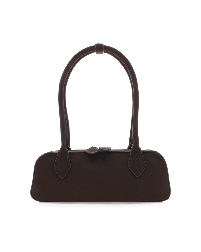 GIA SHOULDER BAG - DARK CACAO SUEDE-Handbags-Billini-Billini