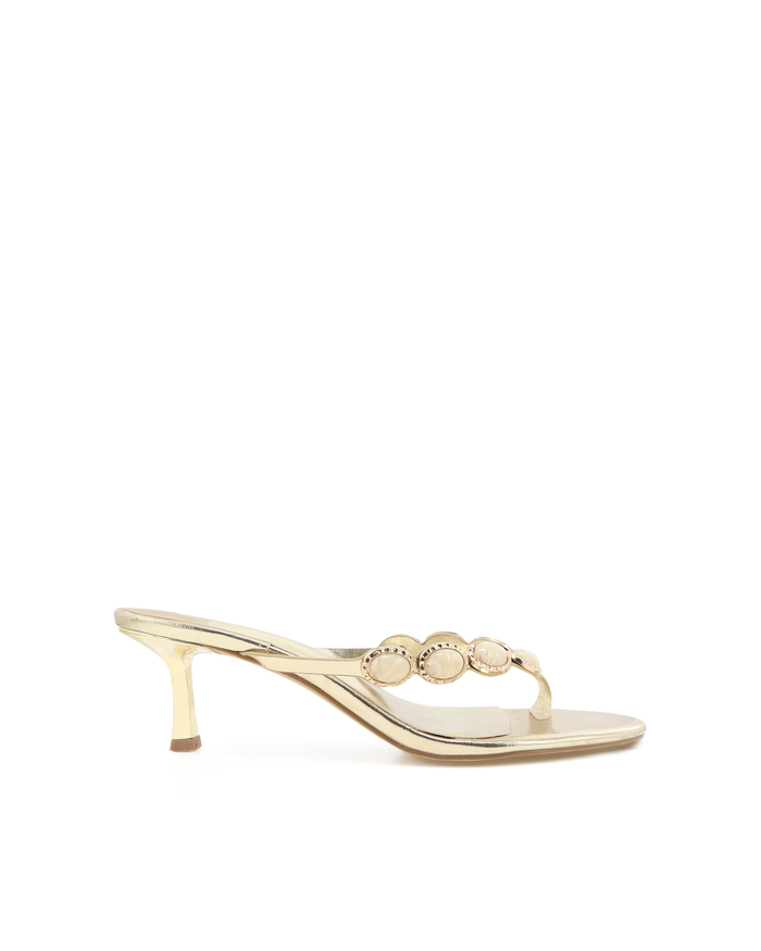 GIZELLE - GOLD METALLIC-BONE