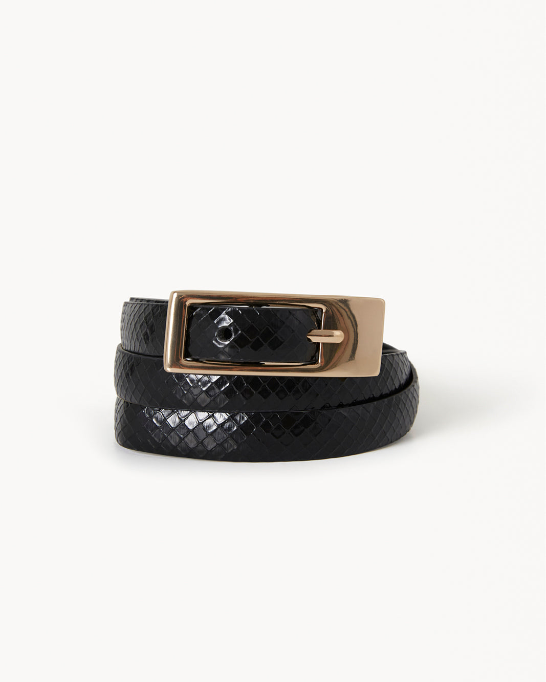 GLORIA BELT - BLACK SCALE-GOLD-BELTS-Billini-Billini