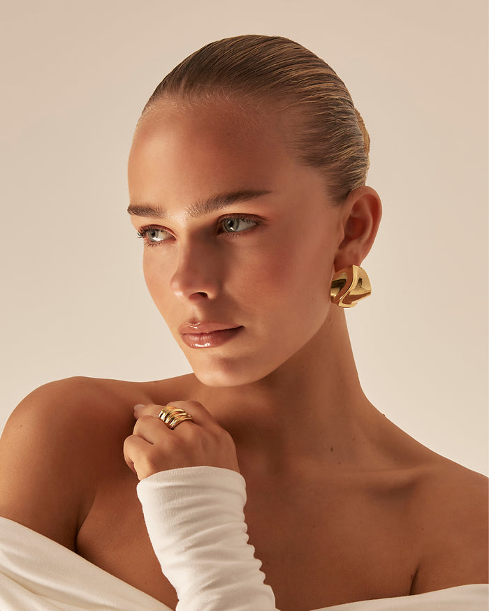 GOLDY EARRINGS - GOLD PLATED 18K-JEWELLERY-Billini-Billini