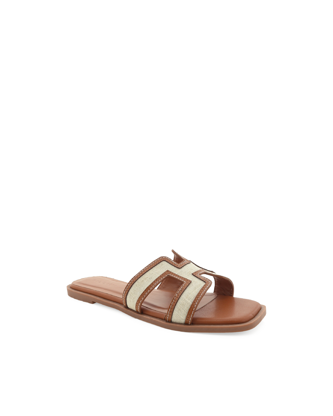 GORDY WIDE FIT - NATURAL LINEN-TAN-Sandals-Billini-Billini
