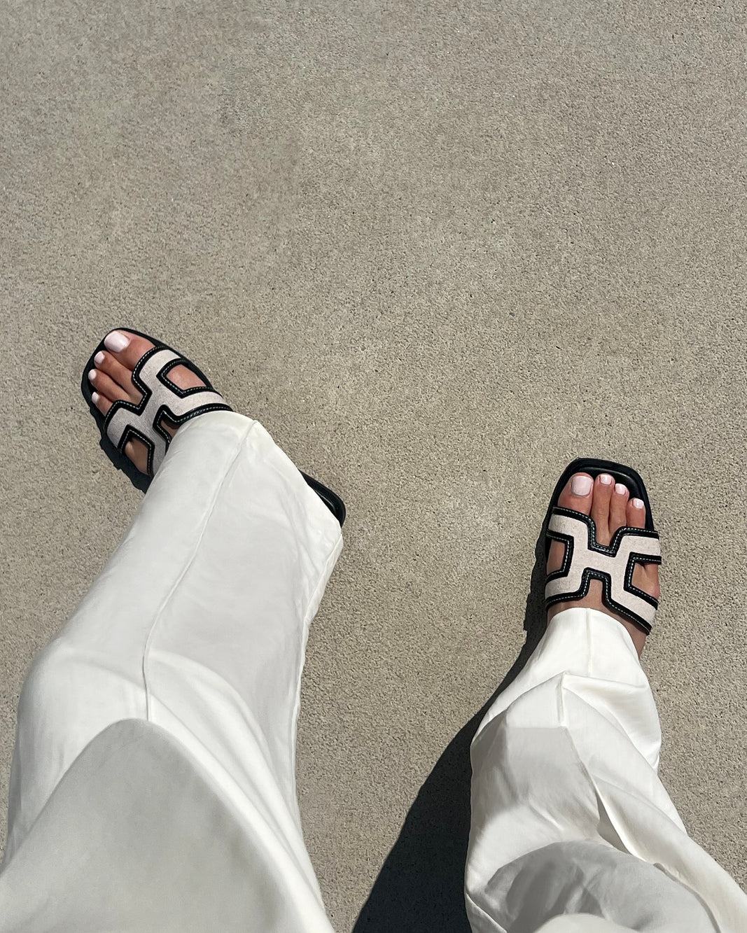 GORDY - WHEAT LINEN-BLACK-Sandals-Billini-Billini
