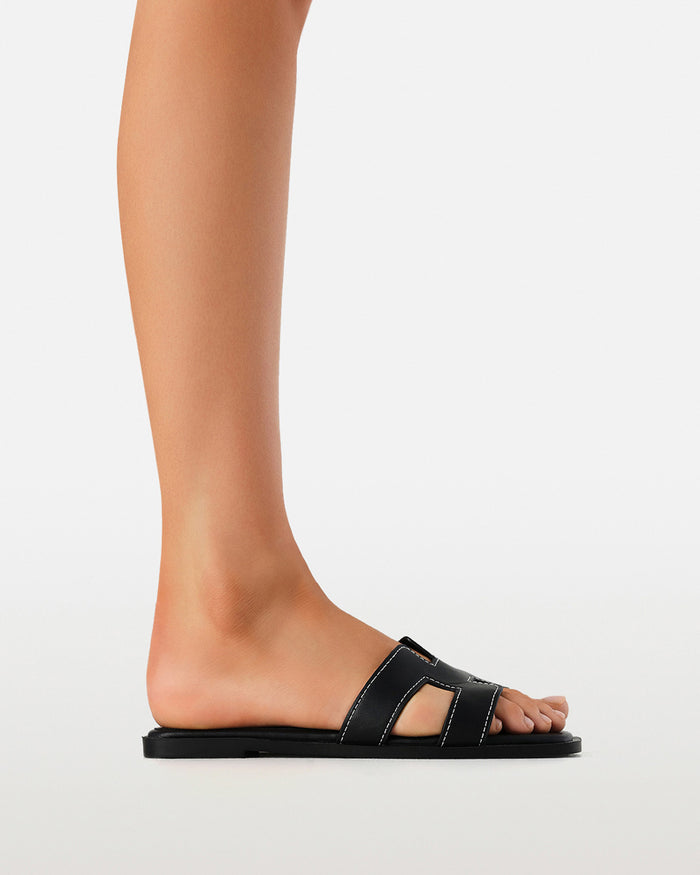GORDY WIDE FIT - BLACK-Sandals-Billini-Billini
