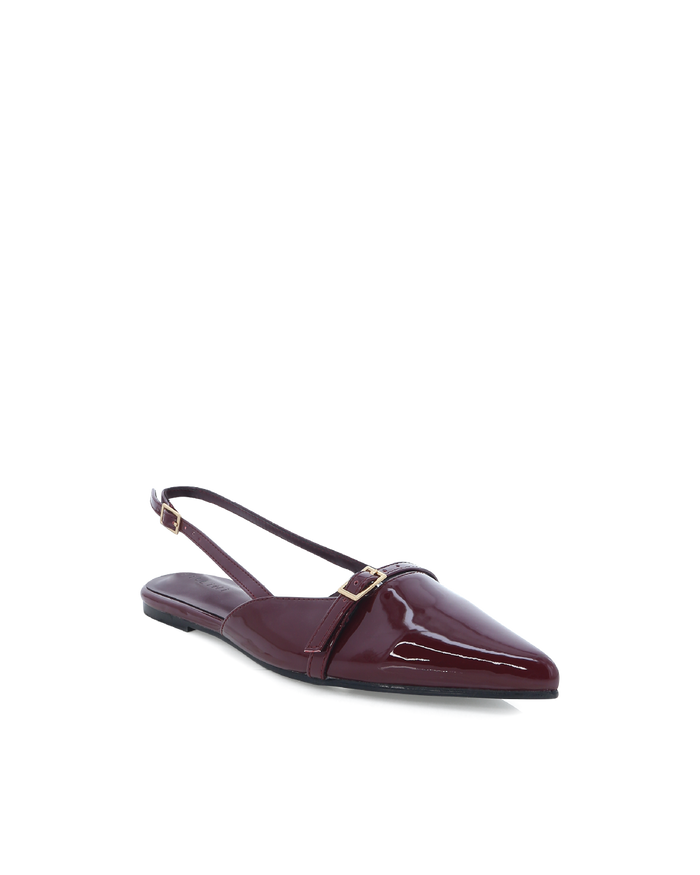 HADLEE - DARK CHERRY PATENT-Flats-Billini-Billini