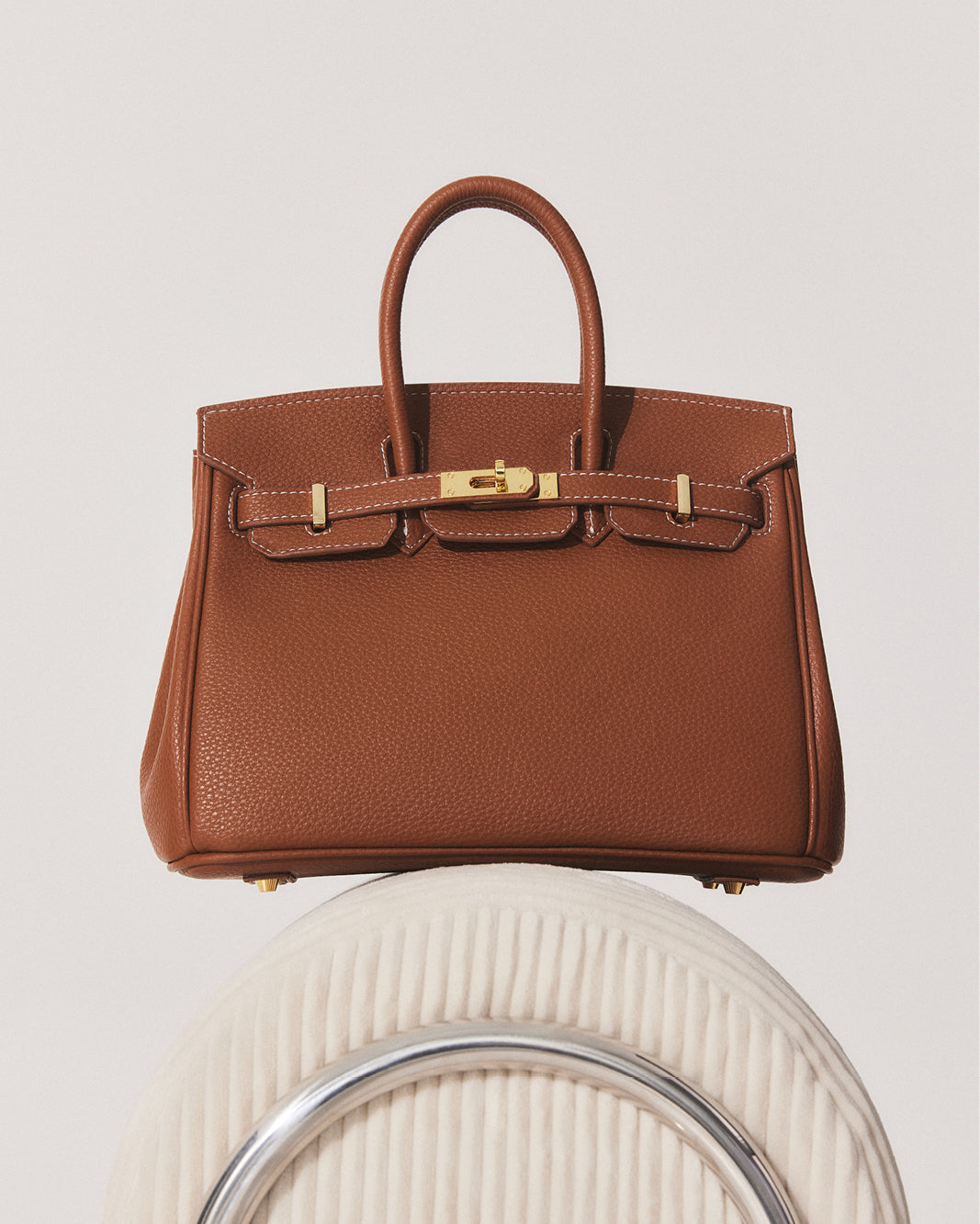 HAMPTON HANDLE BAG - TAN PEBBLE-Handbags-Billini-Billini