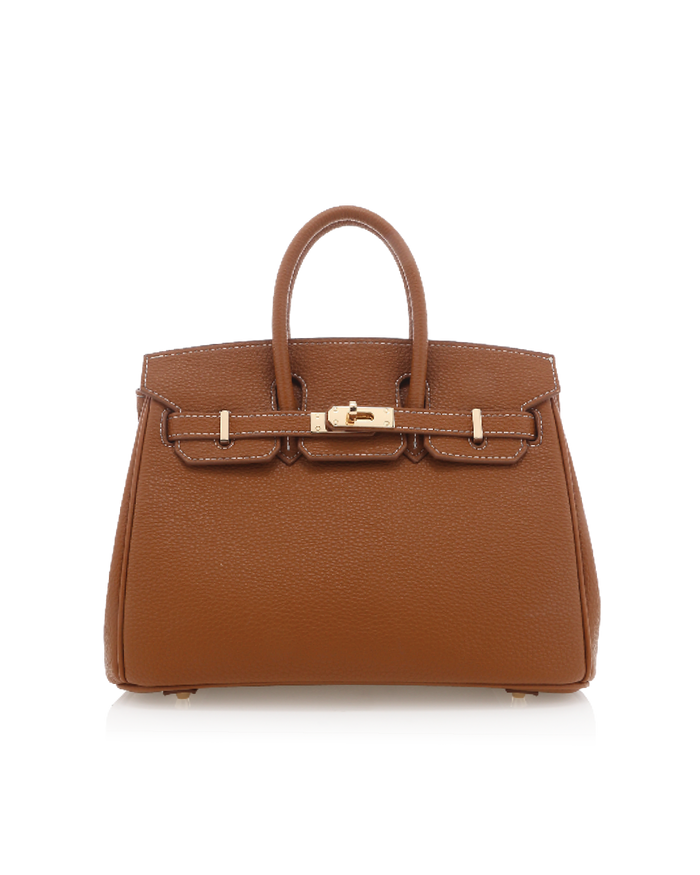 HAMPTON HANDLE BAG - TAN PEBBLE-Handbags-Billini-Billini
