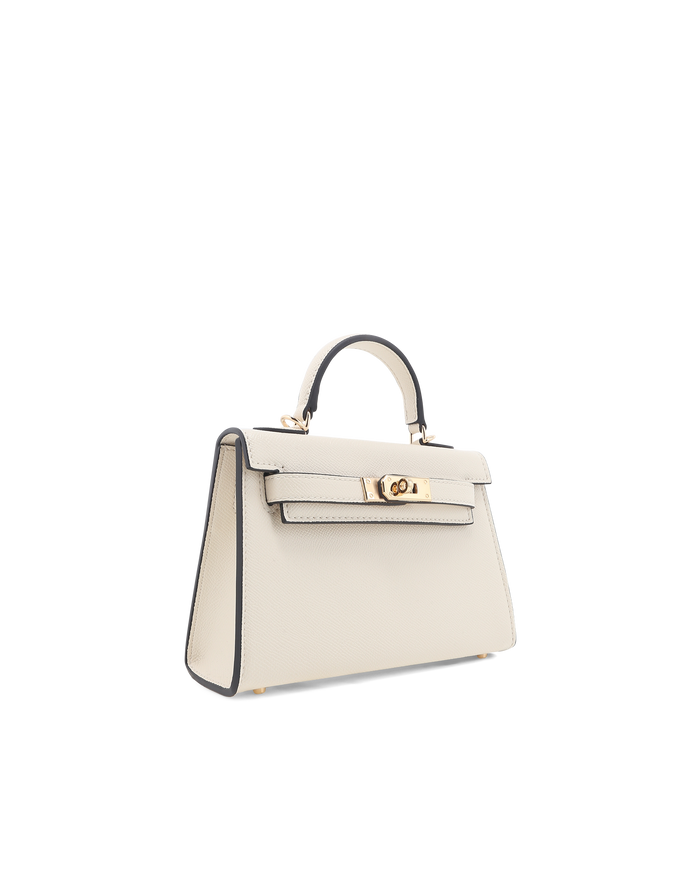 HARIETTE HANDLE BAG - BONE