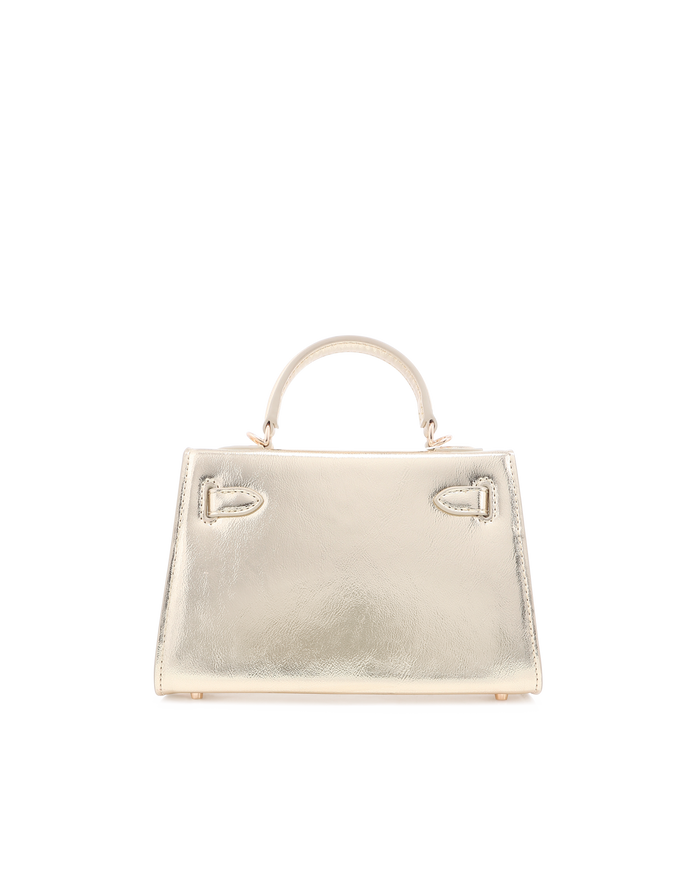 HARIETTE HANDLE BAG - GOLD METALLIC-Handbags-Billini-Billini